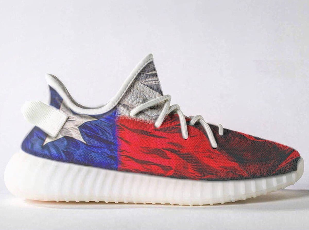 custom kickasso shoes Raffle for Hurrican Yeezy Raises Custom Harvey Money