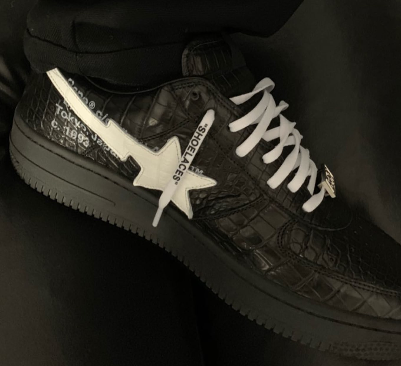 bape air force 1 black