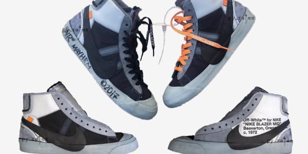 Off-White Nike Mid Wolf Grey/Pure Platinum Release Date | Sole Collector