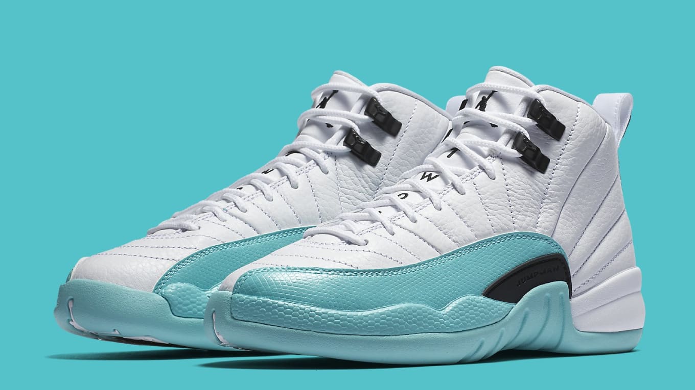 jordan 12 white and teal