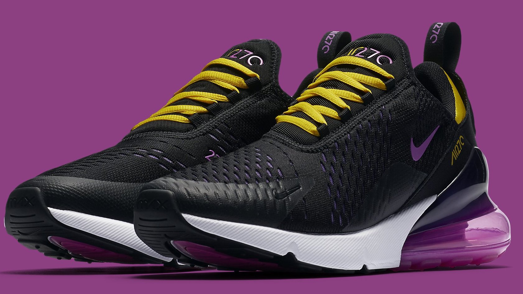 nike air 270 purple and black