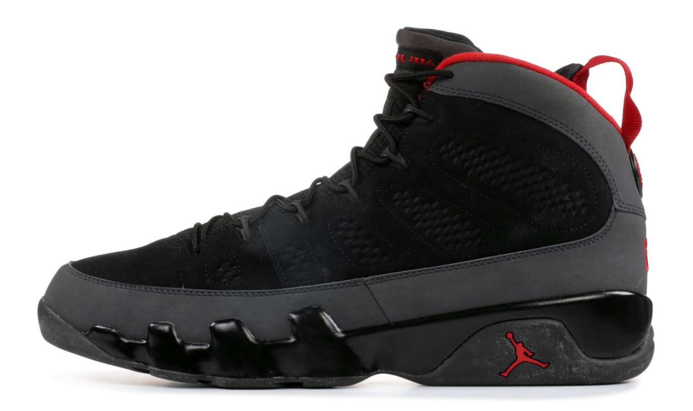 jordan 9 black white red