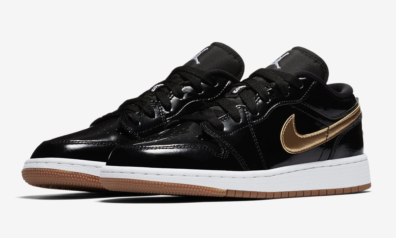 jordan 1 black gold white