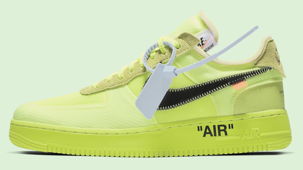 Off-White x Nike Air Force 1 Low 'Volt' - 10 Most Affordable Off-White ...