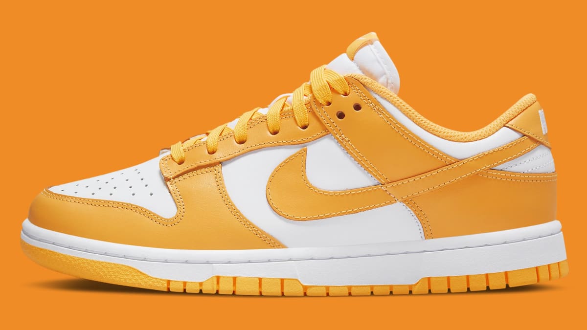 laser orange dunks low