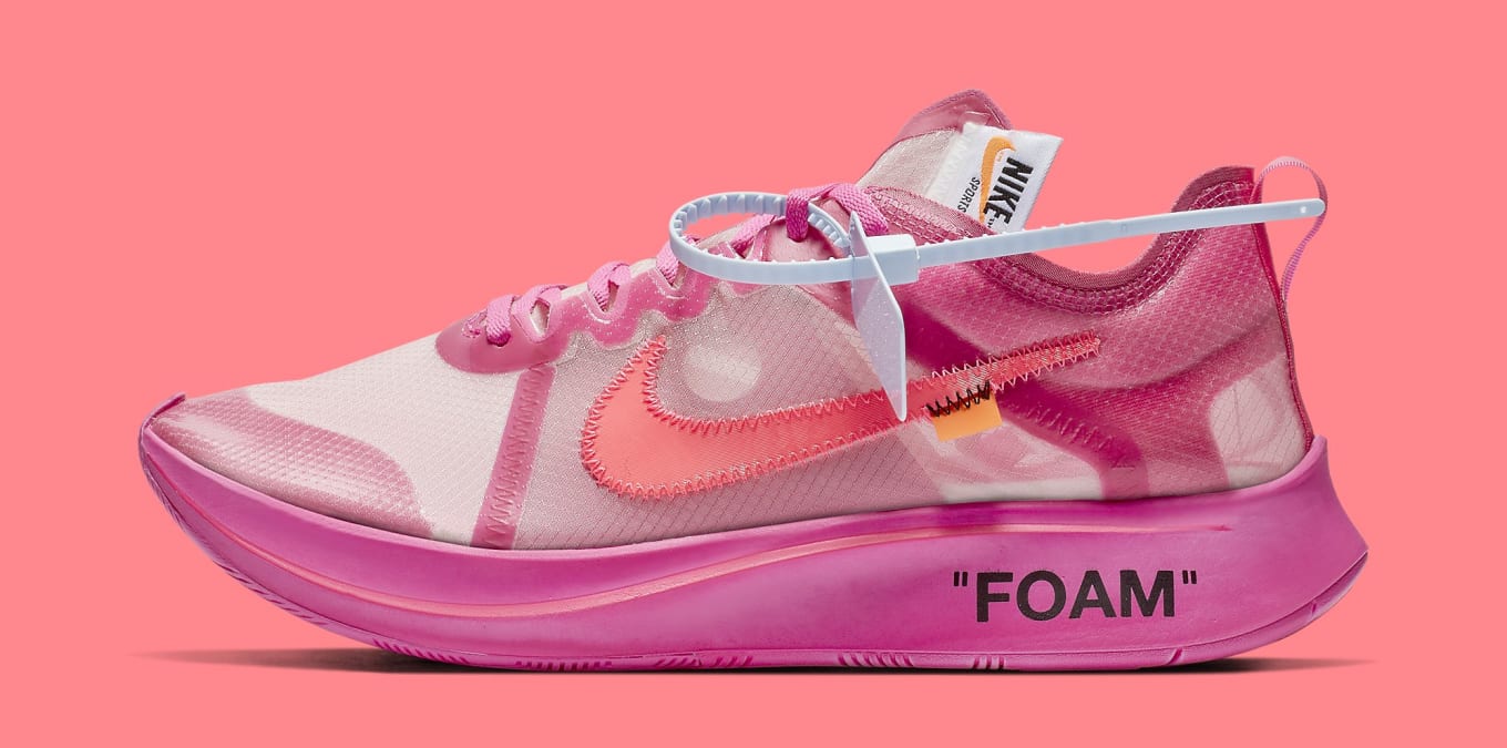 nike off white foam rose