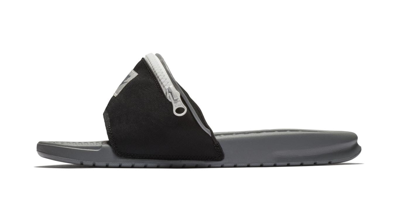 black double strap nike slides