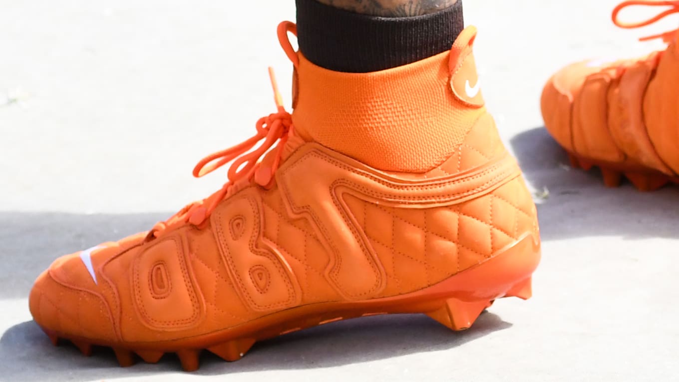 all orange football cleats