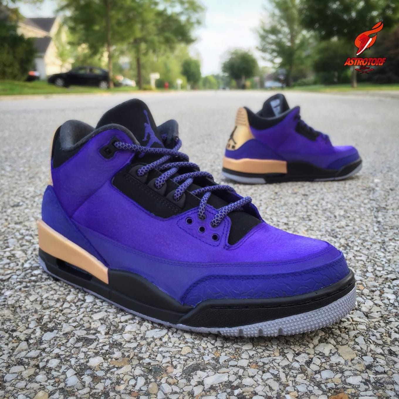 custom purple jordans
