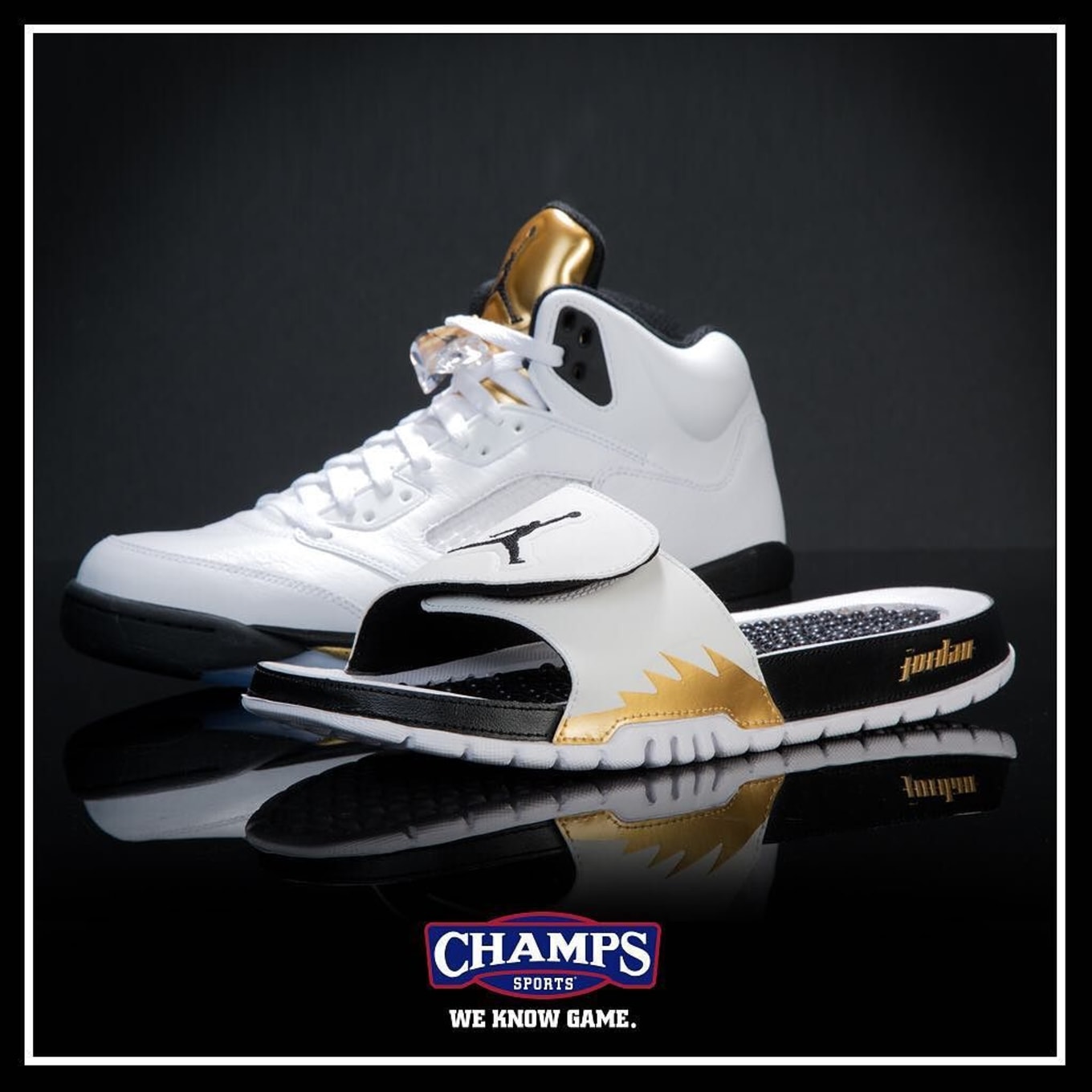 Air Jordan Hydro 5 Slide Gold Bronze 