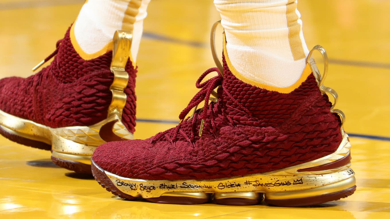 burgundy and gold nike shoes