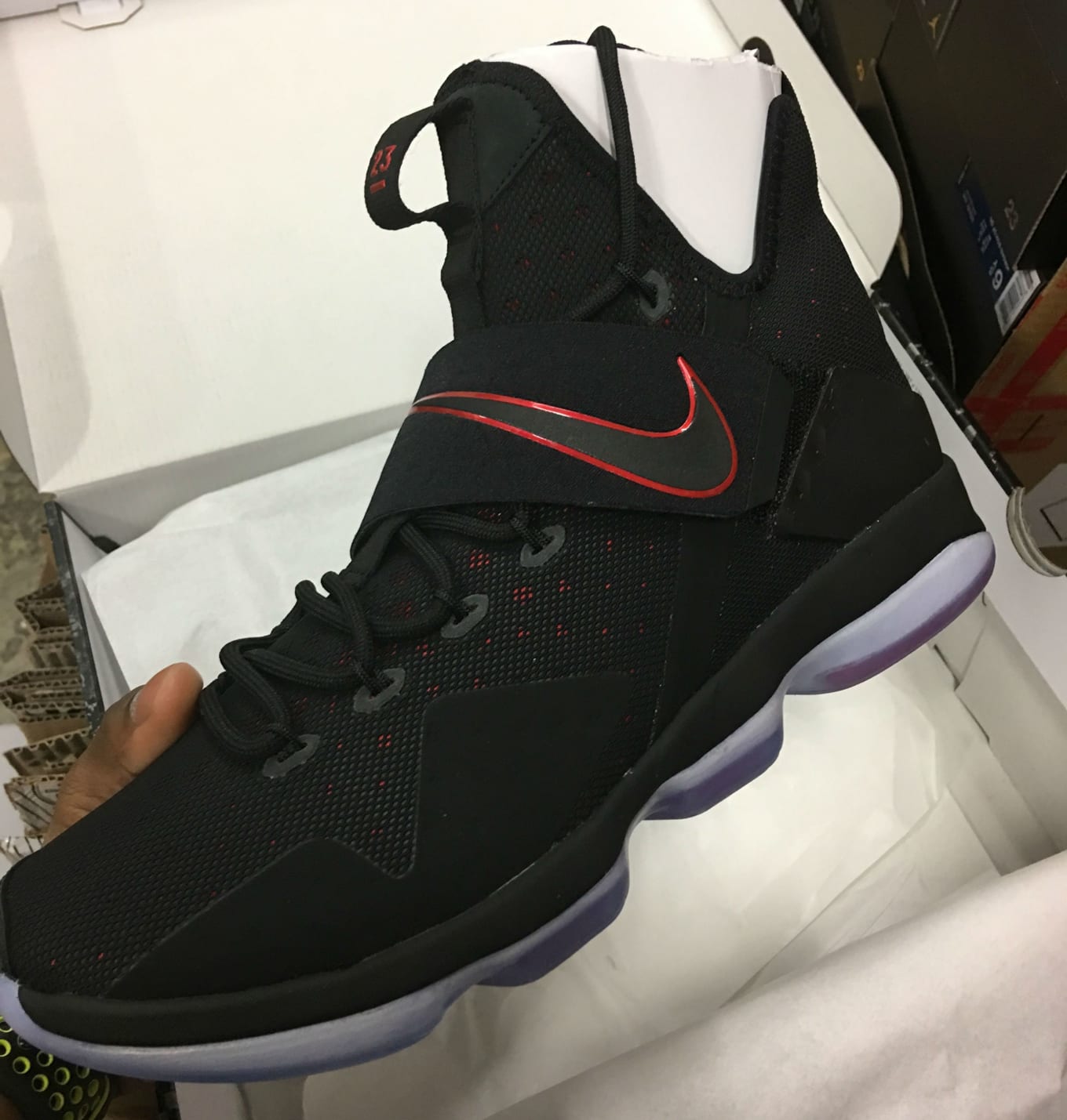 black red lebrons