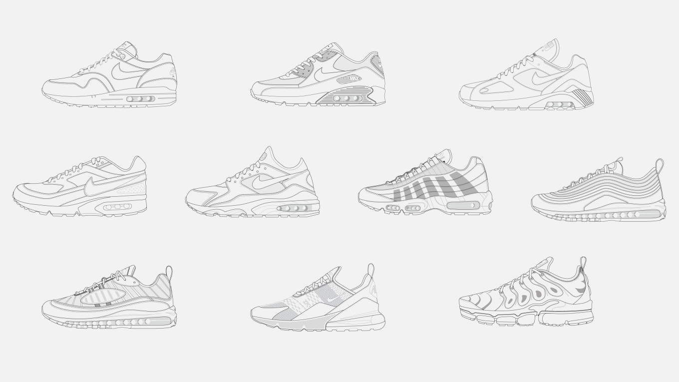 air max plus drawing