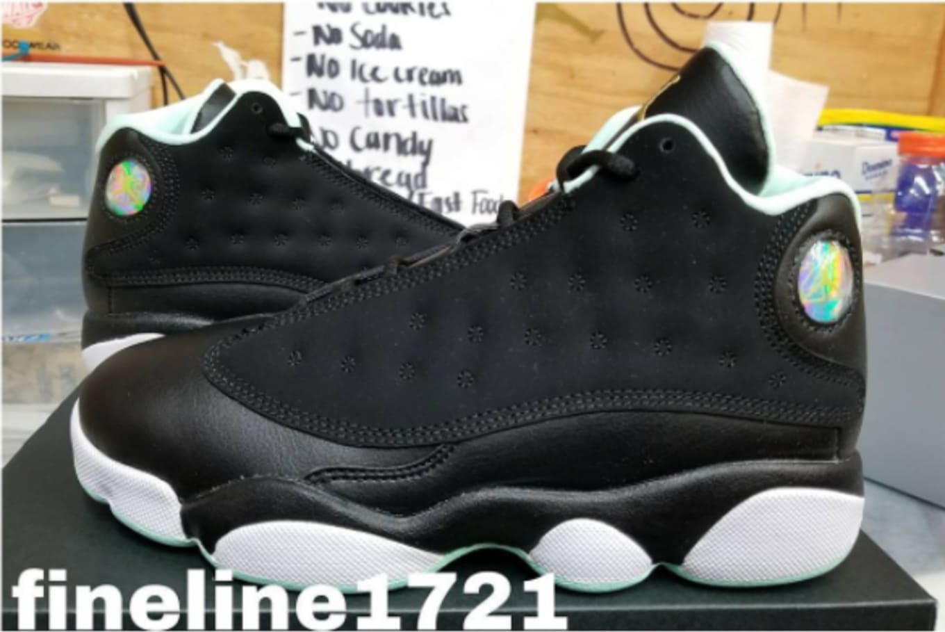 black and mint 13s
