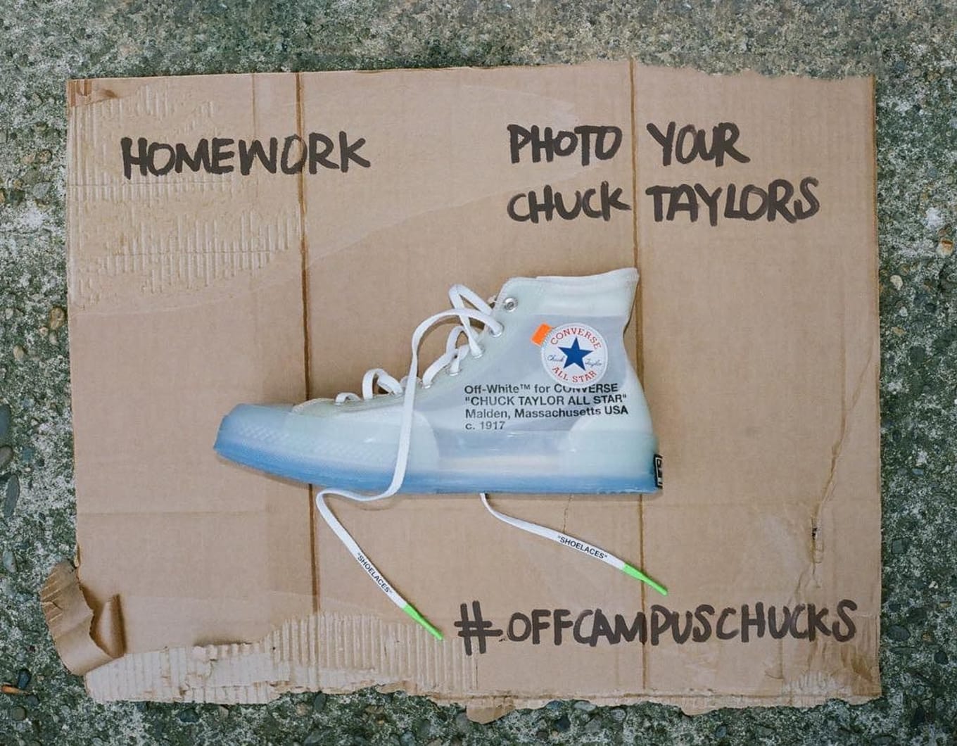 Clear off white converse best sale