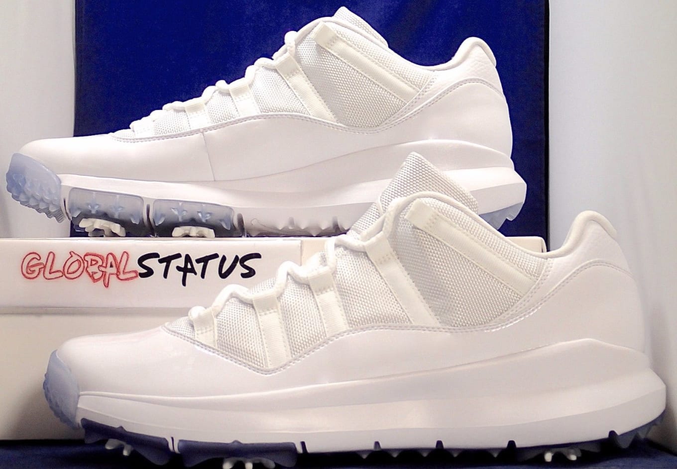 white jordan 11 golf shoes