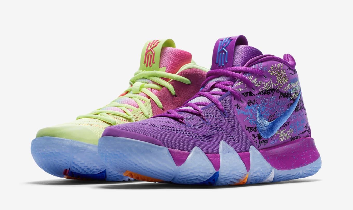 kyrie 4 purple and yellow