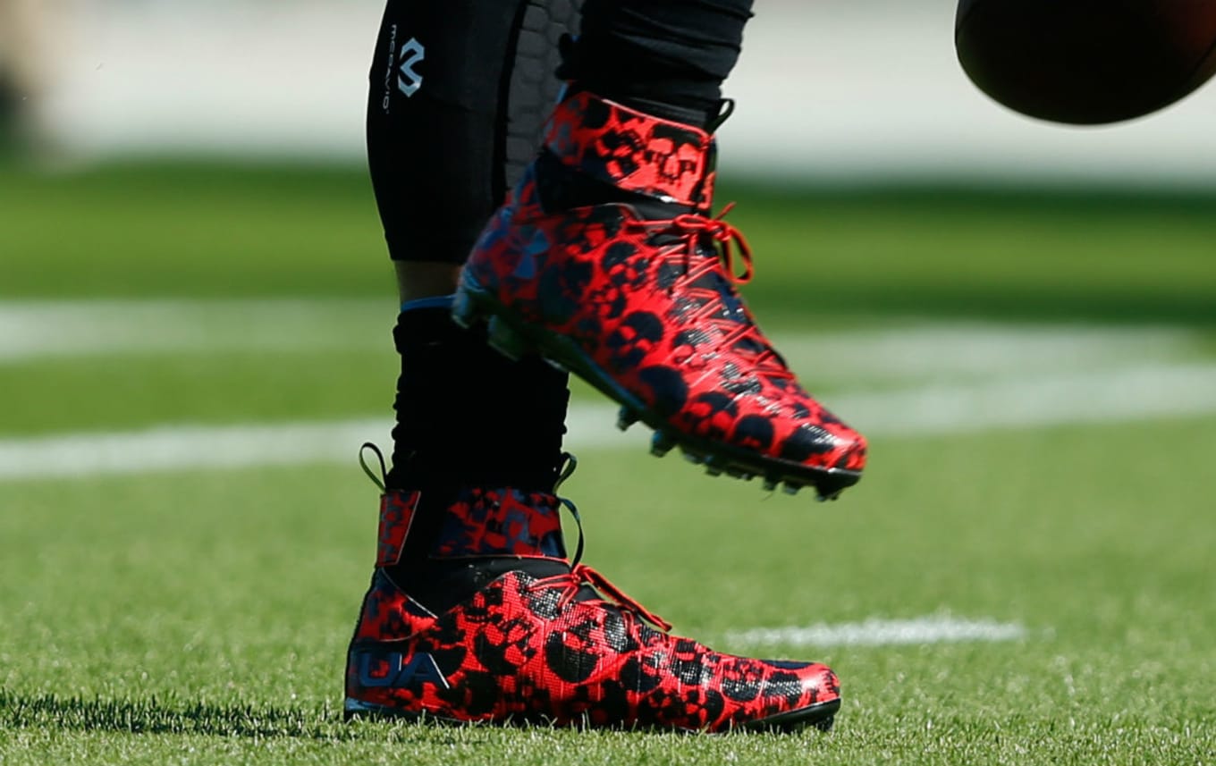 cam newton cleats red and black