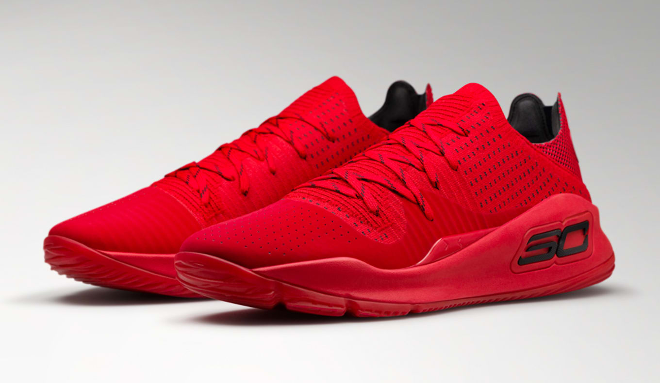 steph curry all red shoes