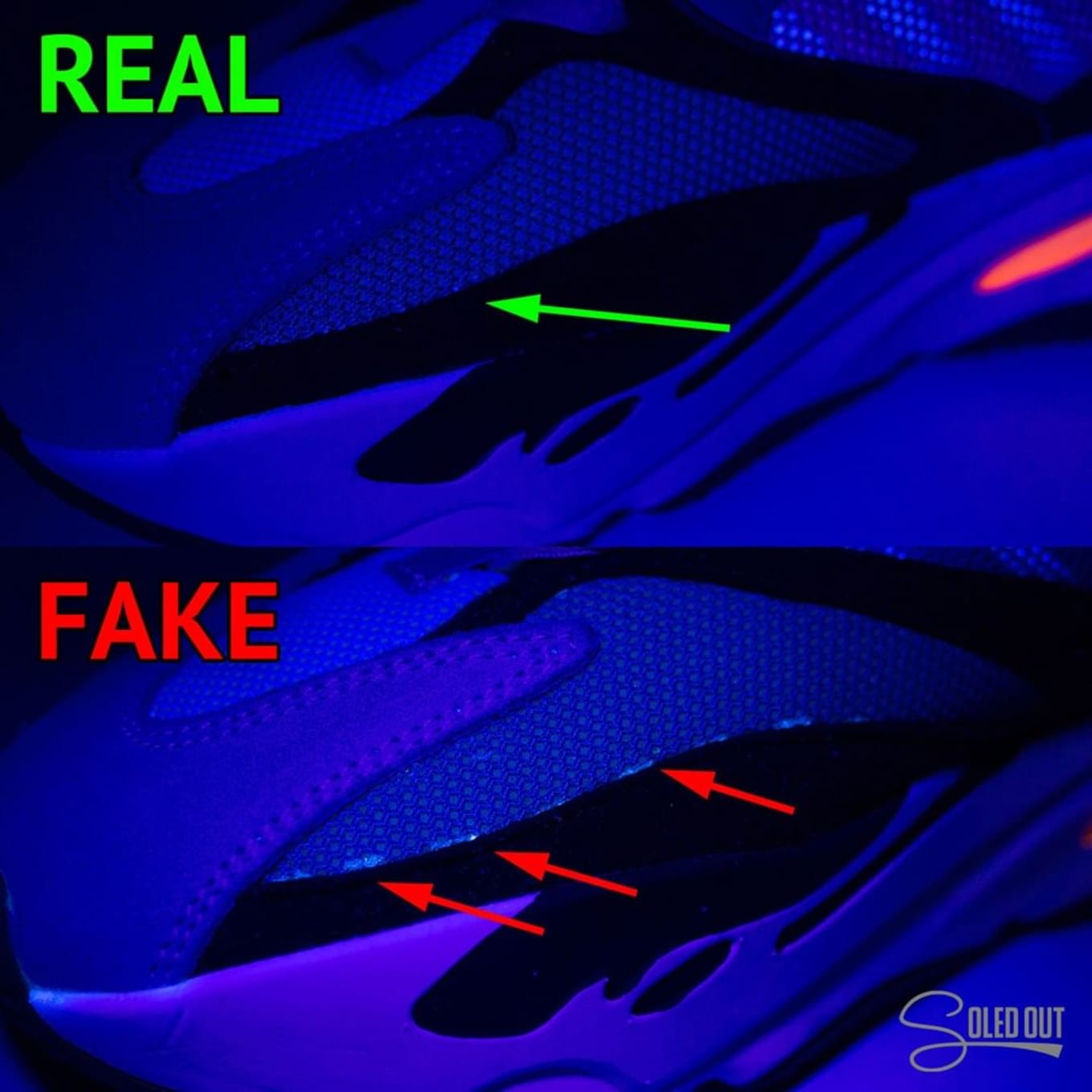 yeezy uv light test