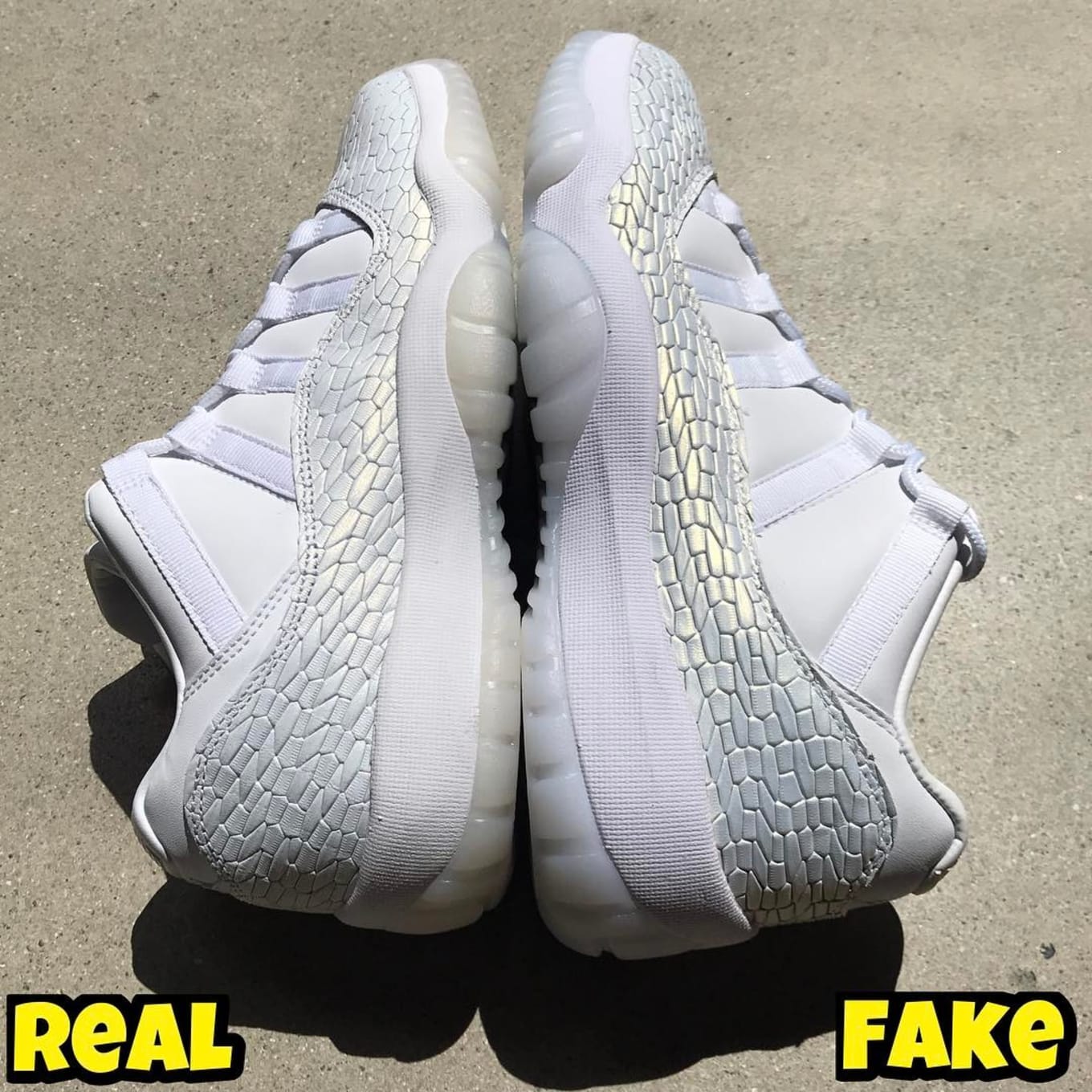Air Jordan 11 Low White Heiress Real Fake Legit Check Sole Collector