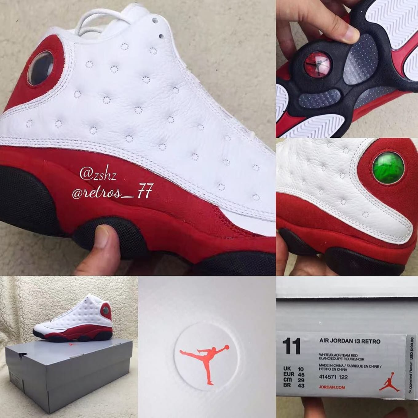 Jordan retro 13 red and white shop