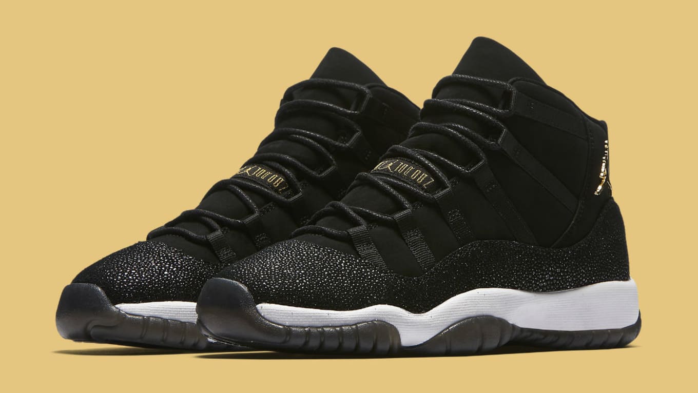 black and gold jordan 11 heiress