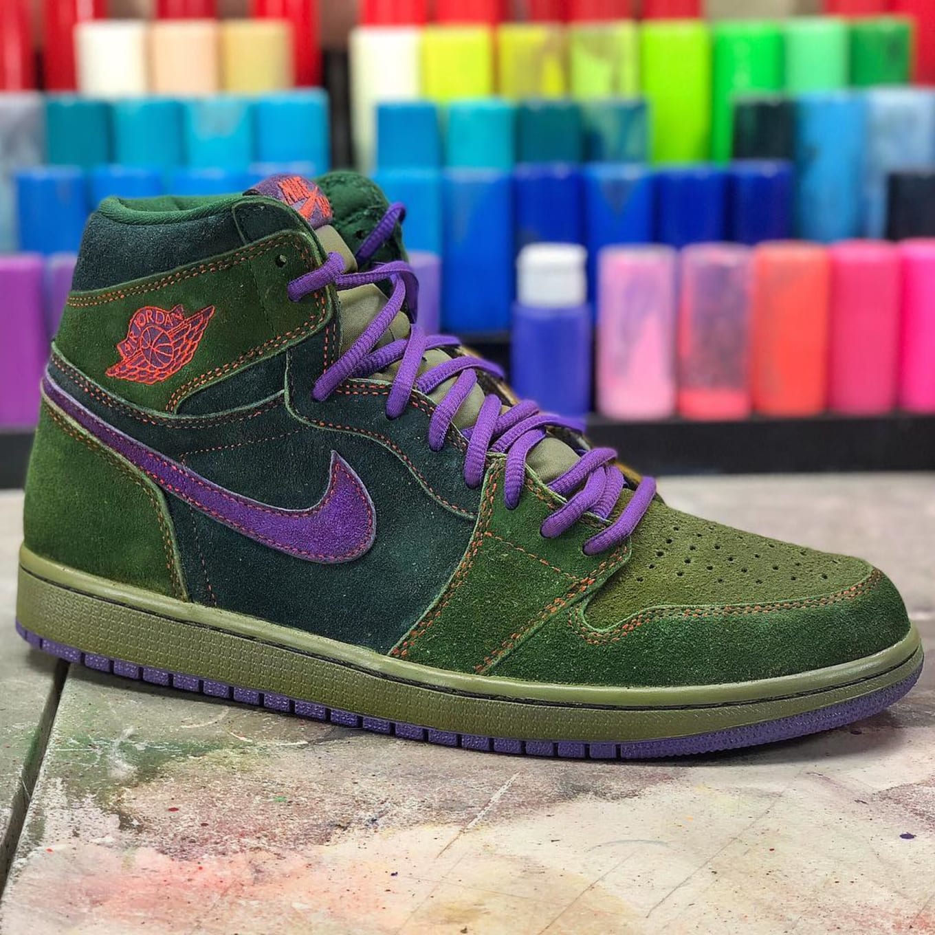 Air Jordan 1 Skunk Custom Andrew Lewis 