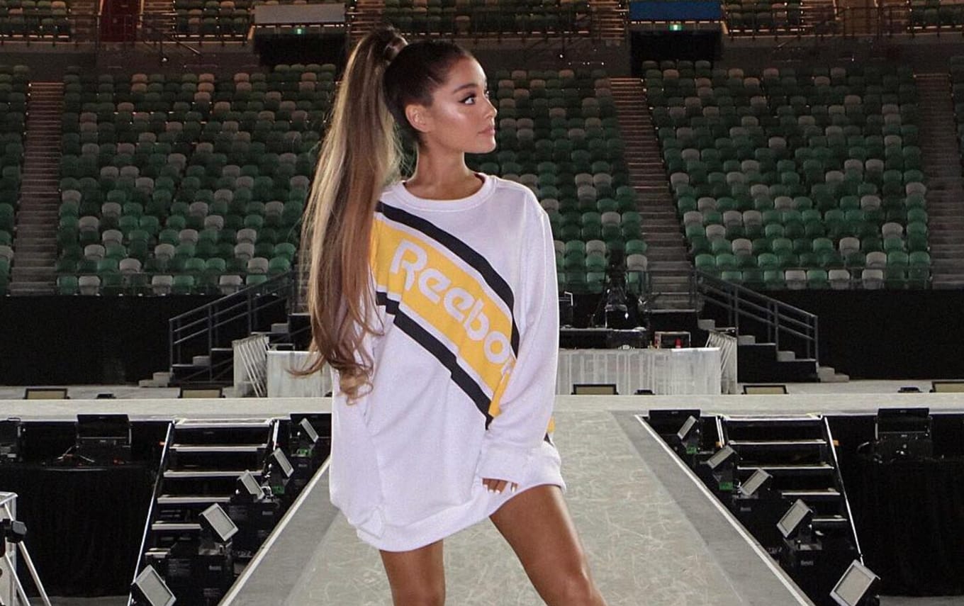 ariana grande wearing reebok