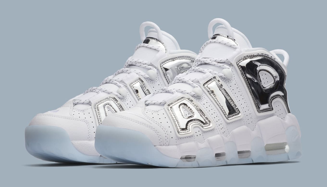 Chrome Nike Air More Uptempo Womens 917593 100 Sole Collector