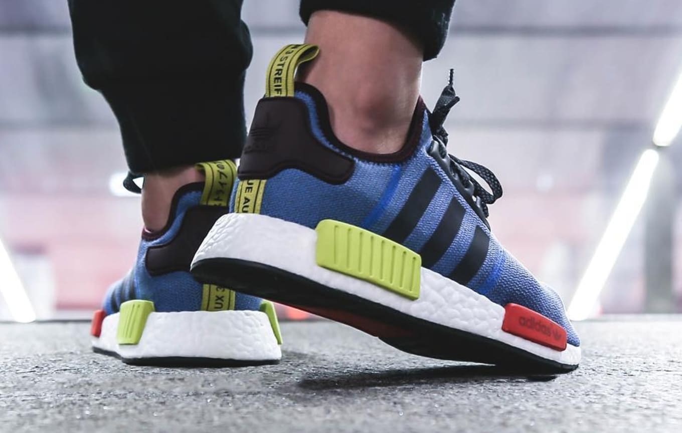 green and blue adidas