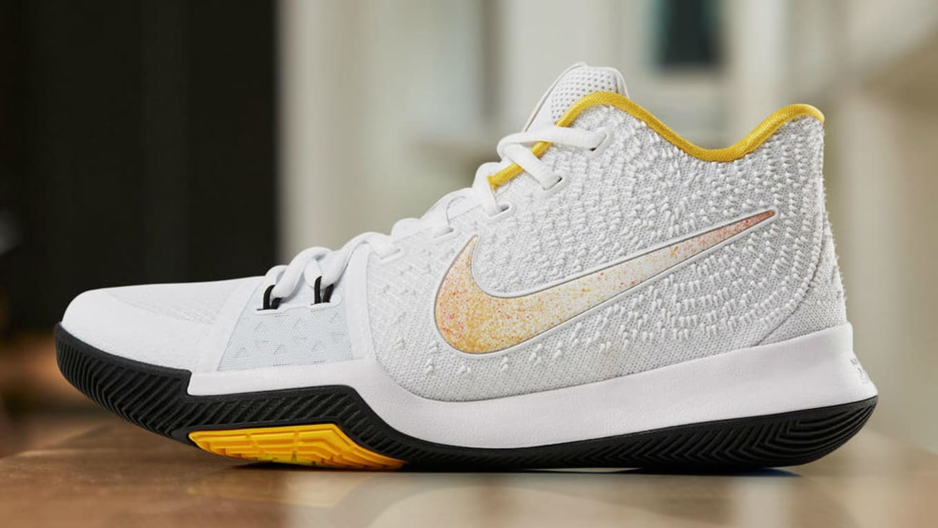kyrie 3s white and gold