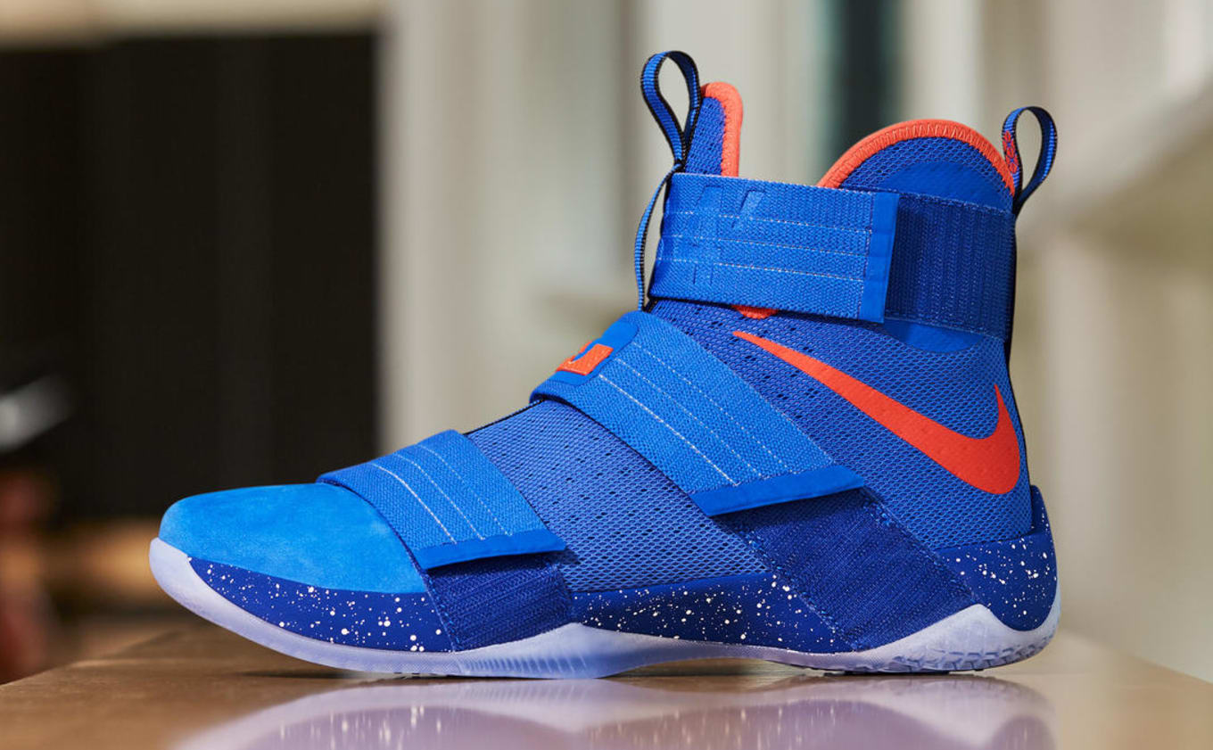 Nike Lebron Soldier 10 Hardwood Classic Blue Orange Sole Collector