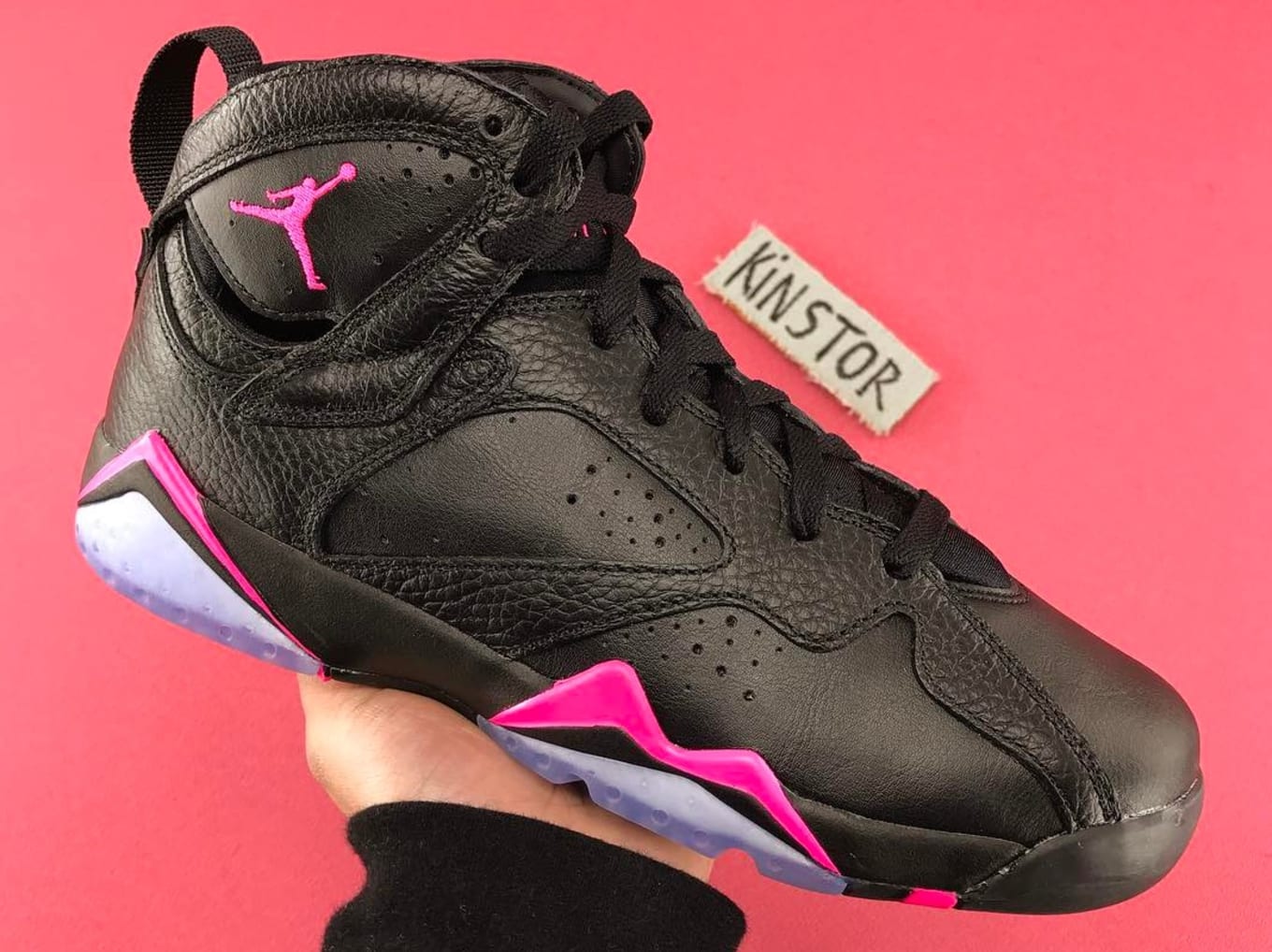 black and pink jordans for girls