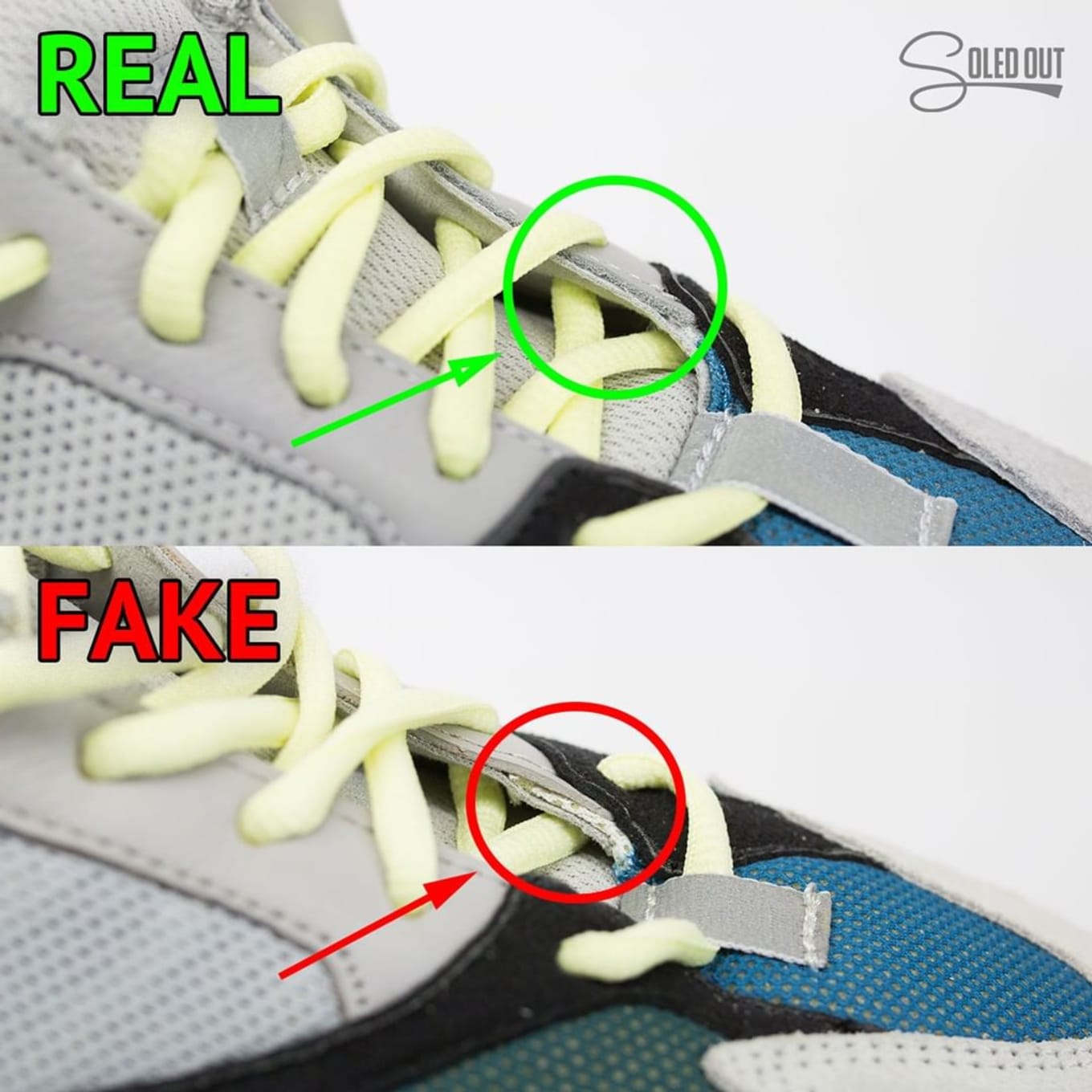 yeezy wave runner real vs fake