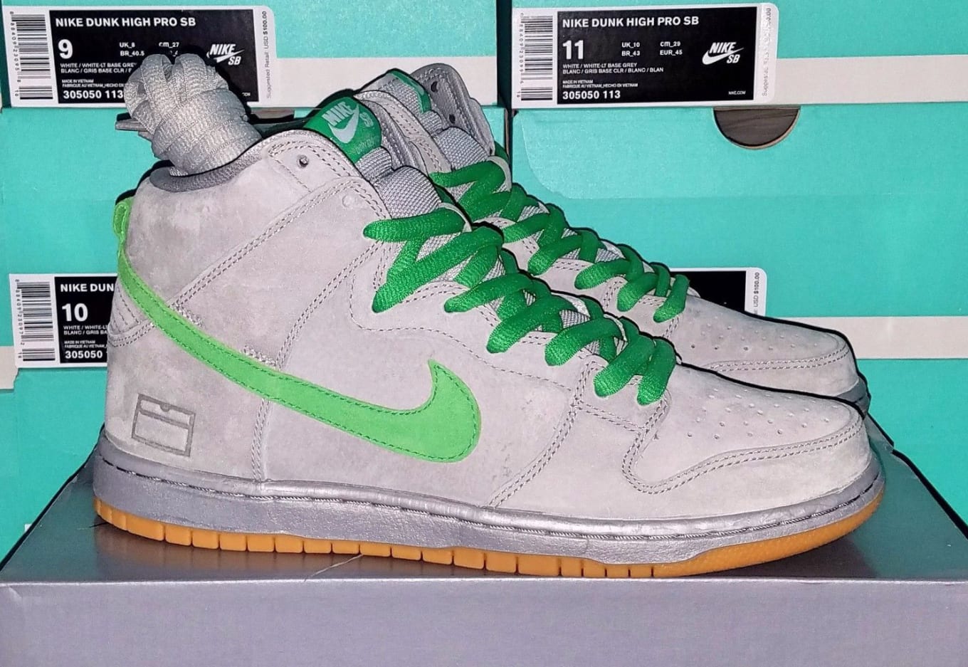 nike dunk silver