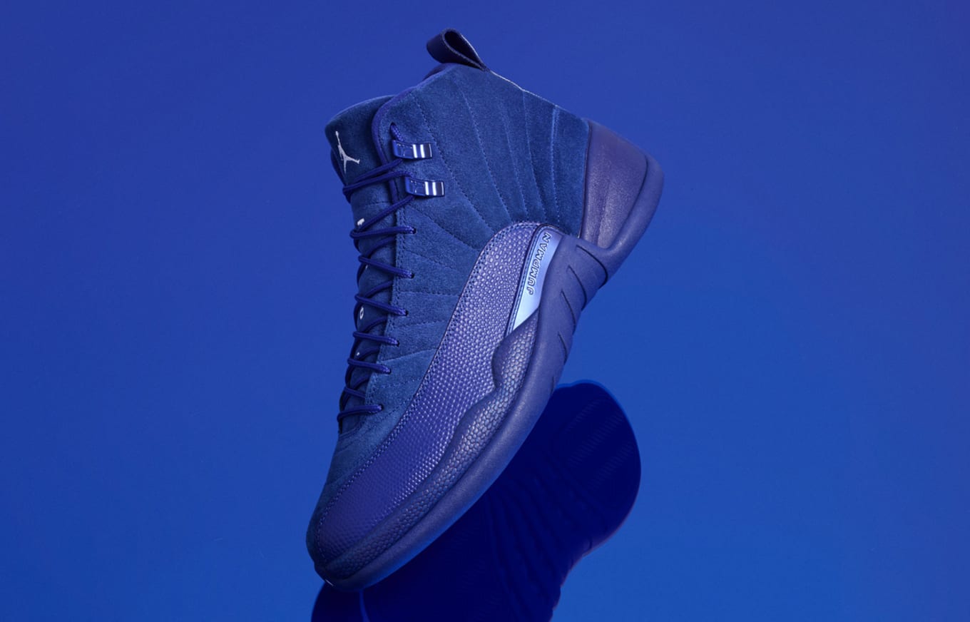 blue suede jordan 12