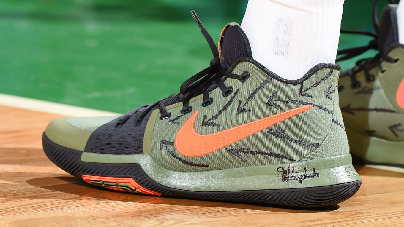 kyrie irving black and green shoes