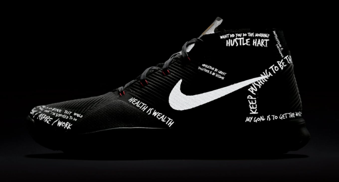 Kevin hart black and white nikes