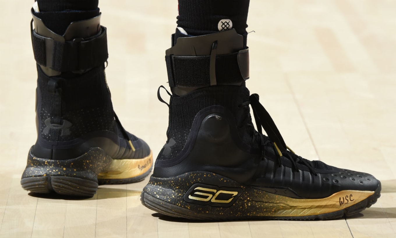 curry 4s black and gold