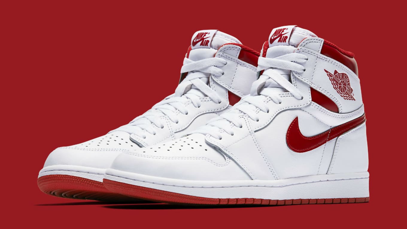 Air jordan 1 white metallic red