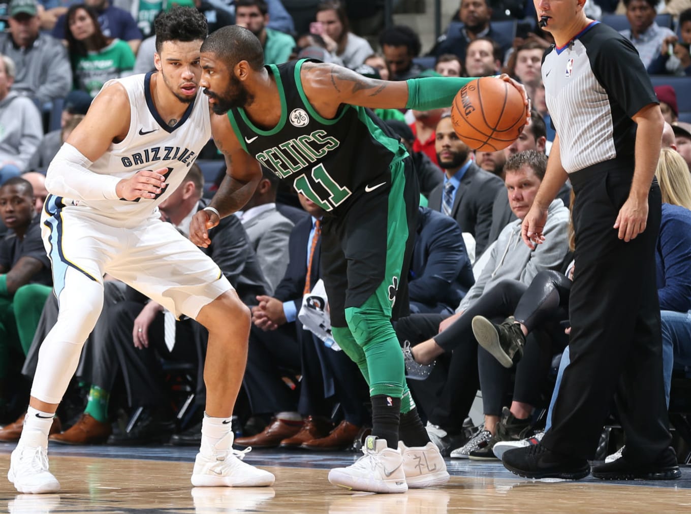 Kyrie irving wearing kyrie 4