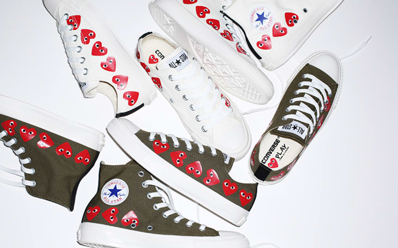 comme des garcons play x converse sneakers