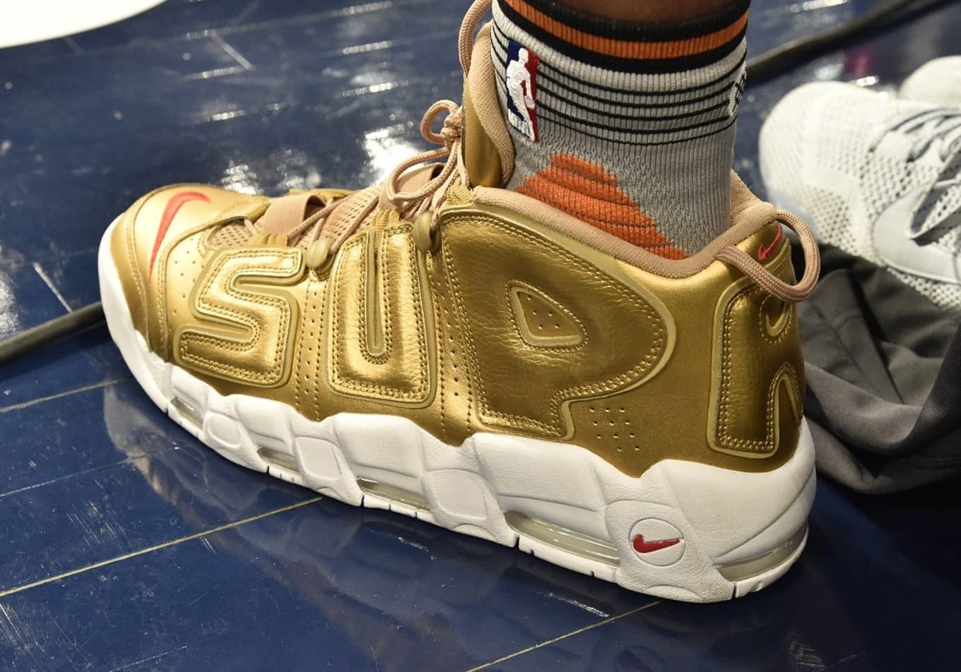 uptempo x supreme gold