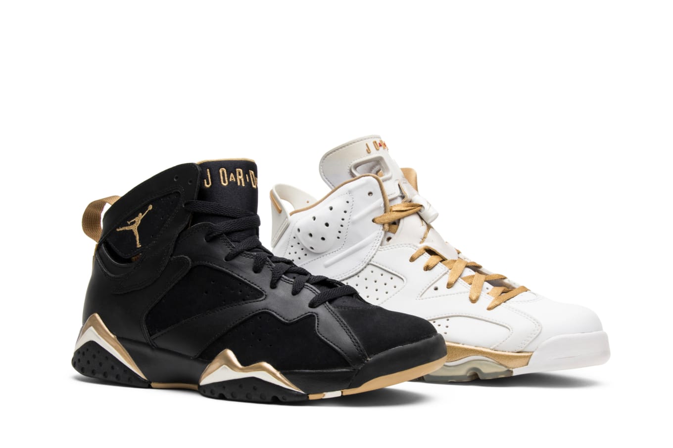 gold jordans retro