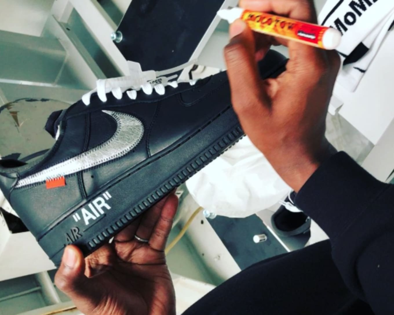 customized air force 1 off white