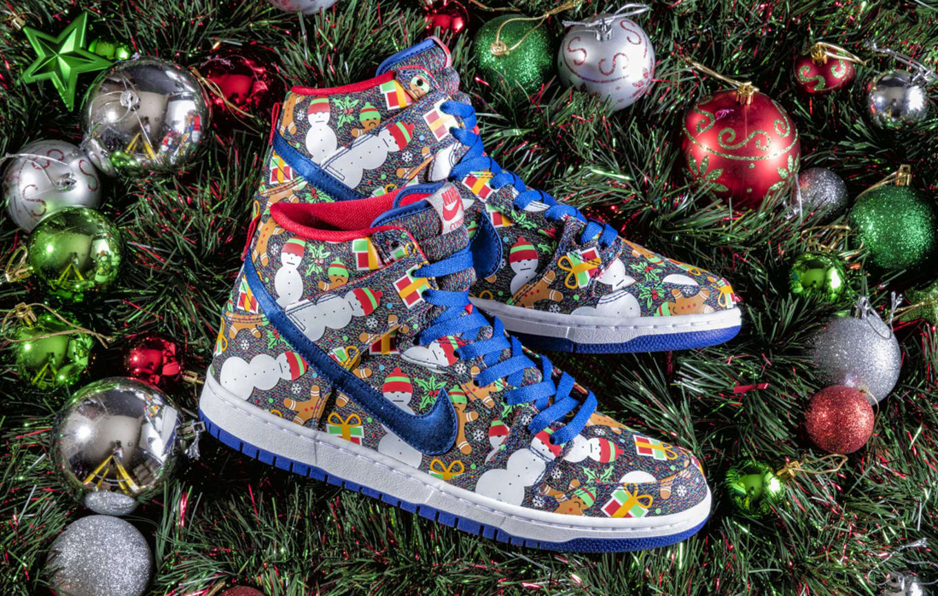 nike sb dunk ugly christmas sweater