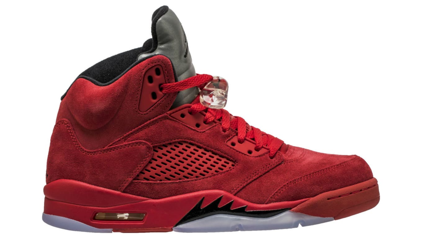 fake jordan 5 red suede