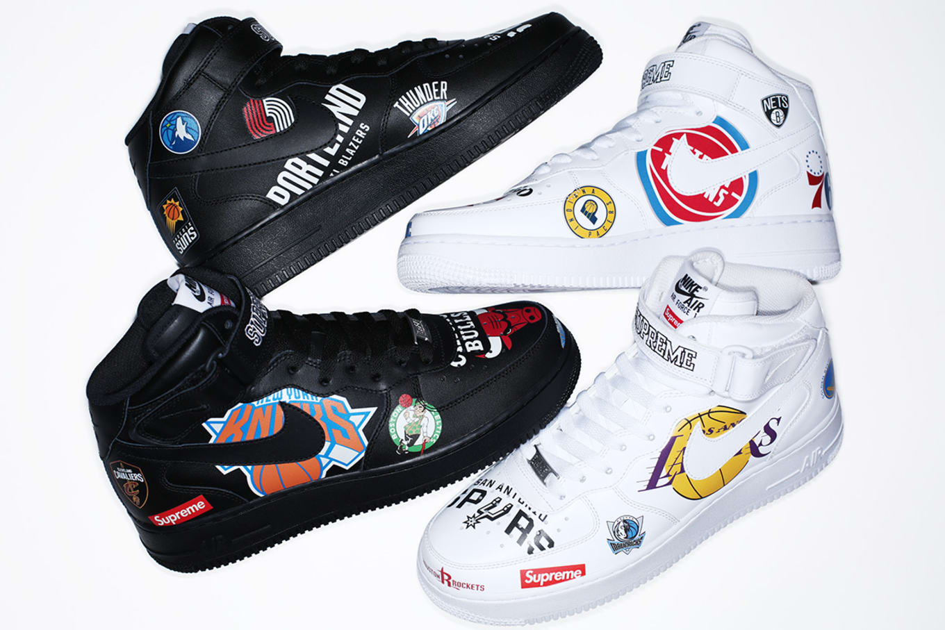 air force 1 mid supreme nba black