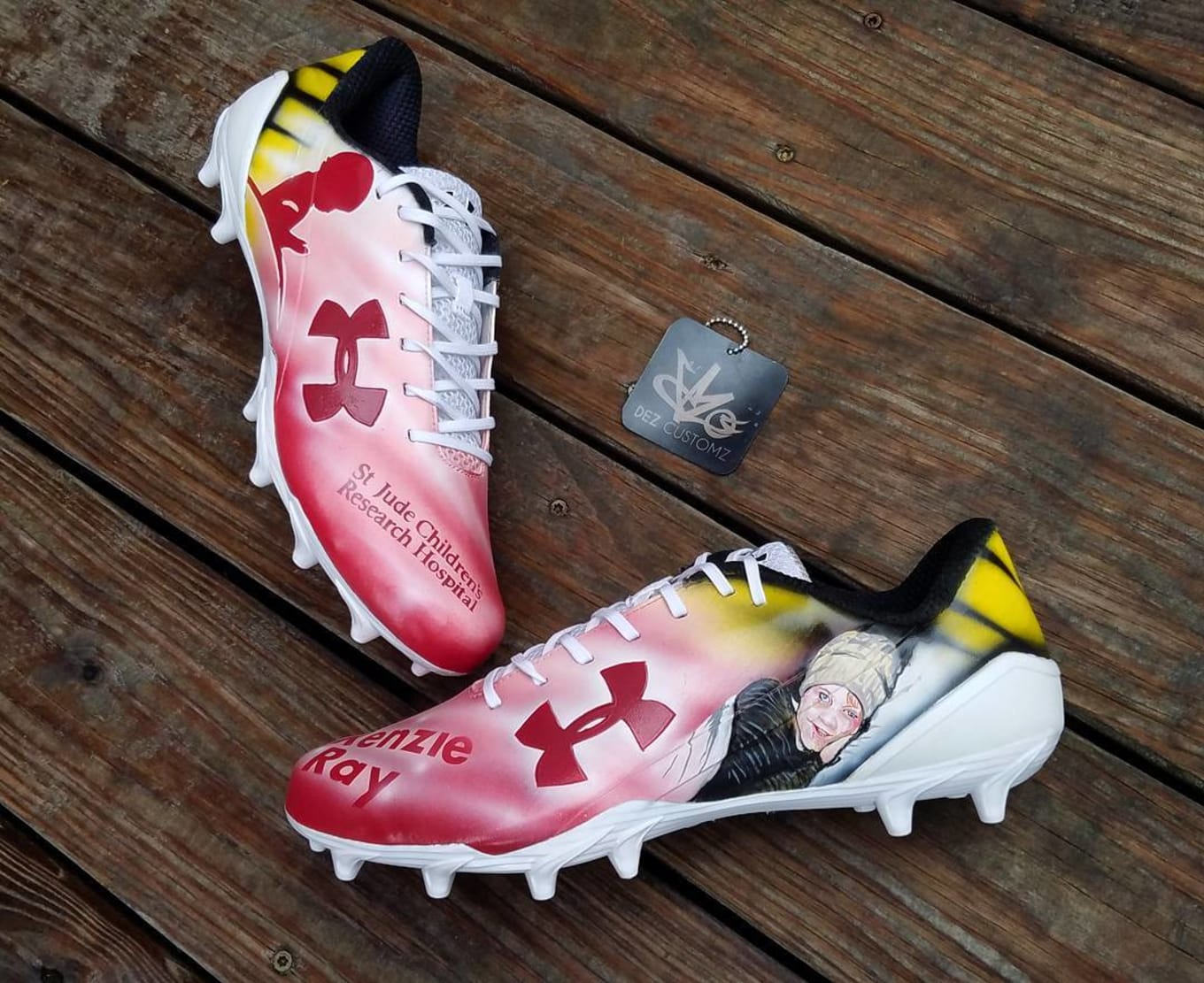 Under armour spotlight cleats custom sales